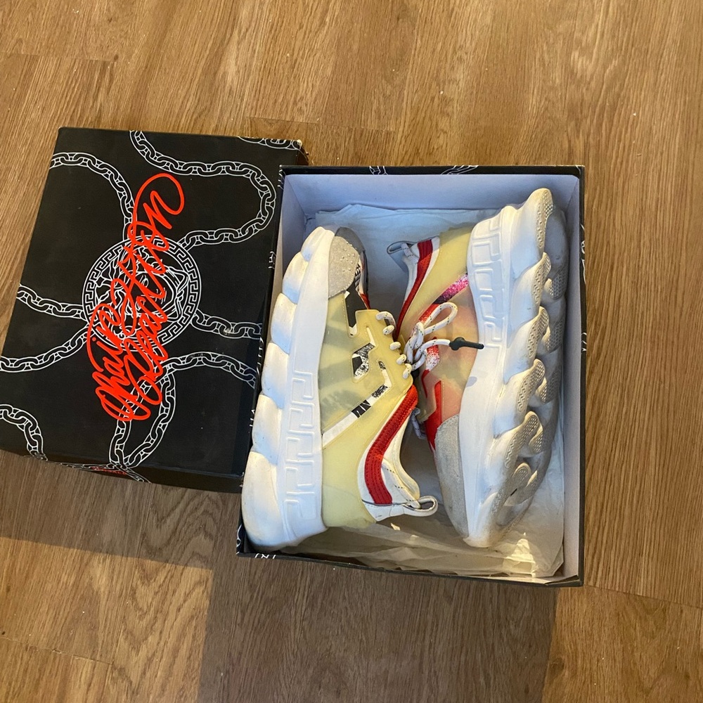 Versace Men Sneakers - Yellow and Red